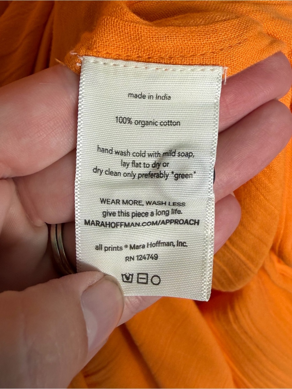 Mara Hoffman Phoebe Crinkled Cotton Gauze Maxi Dress Orange XS‎ - Picture 10 of 13
